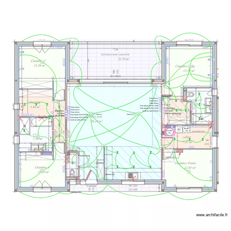 MAISON FETHI. Plan de 