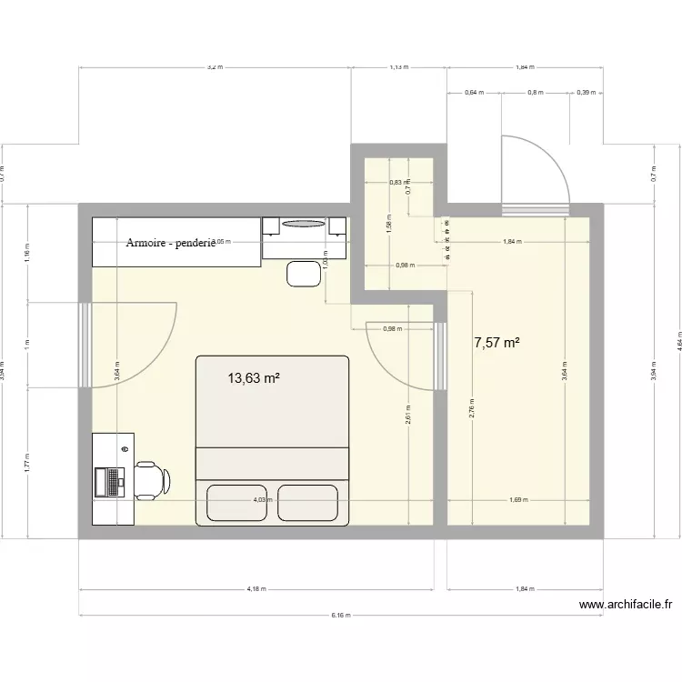 Garage 3. Plan de 2 Pièces et 21 m² Garage 3. Plan de 2 Pièces et 21 m²