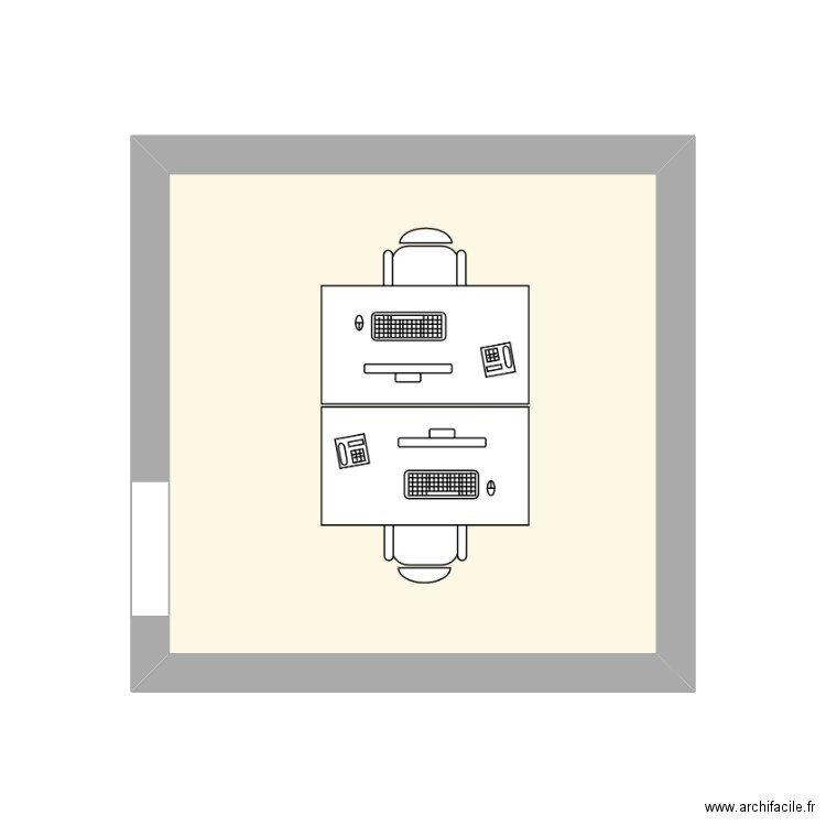 bureau stella 1. Plan de 1 pièce et 10 m2
