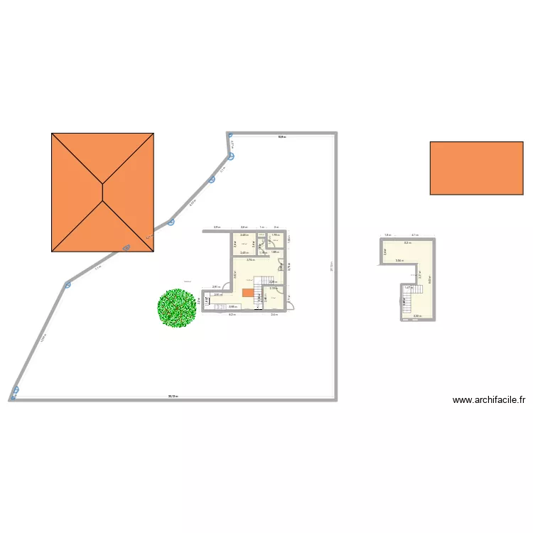 Plan1. Plan de 7  et 688 m²