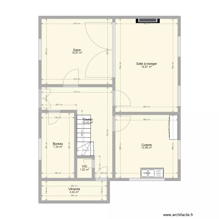 Clichy RDC V1. Plan de 