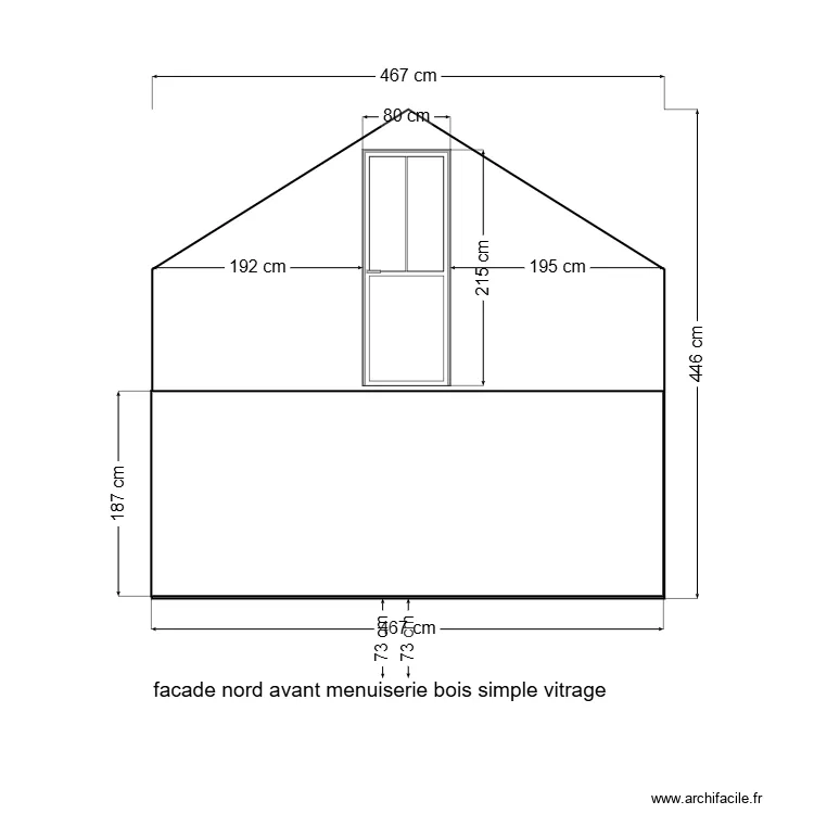 facade nord avant 10. Plan de 