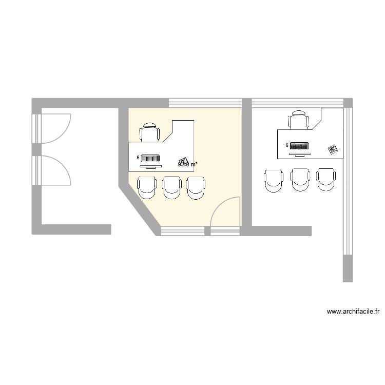 bureau. Plan de 0 pièce et 0 m2