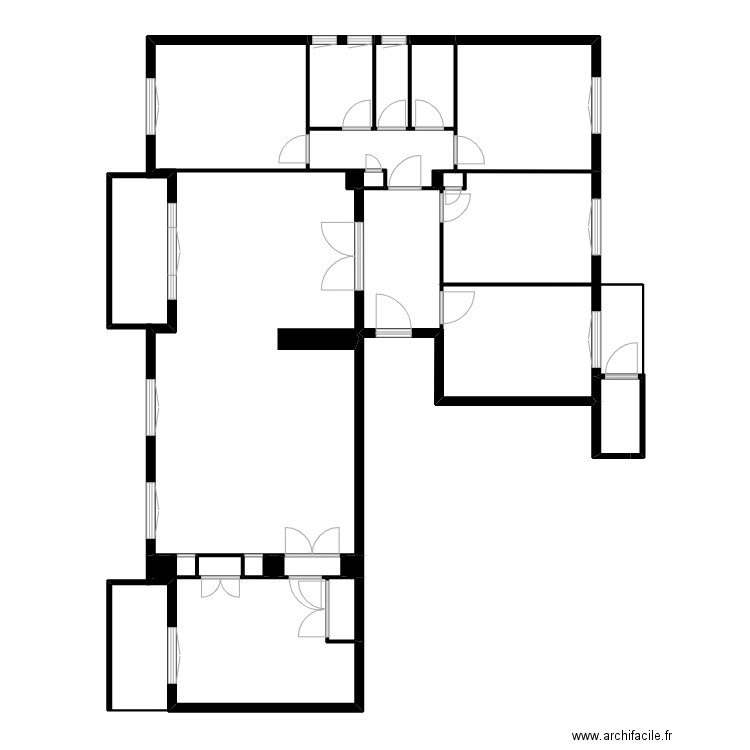 GANTIER. Plan de 14 pièces et 95 m2
