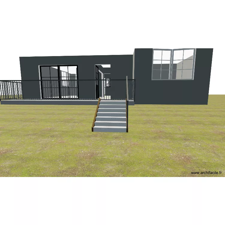 maison GC. Plan de 5 Pièces et 77 m²