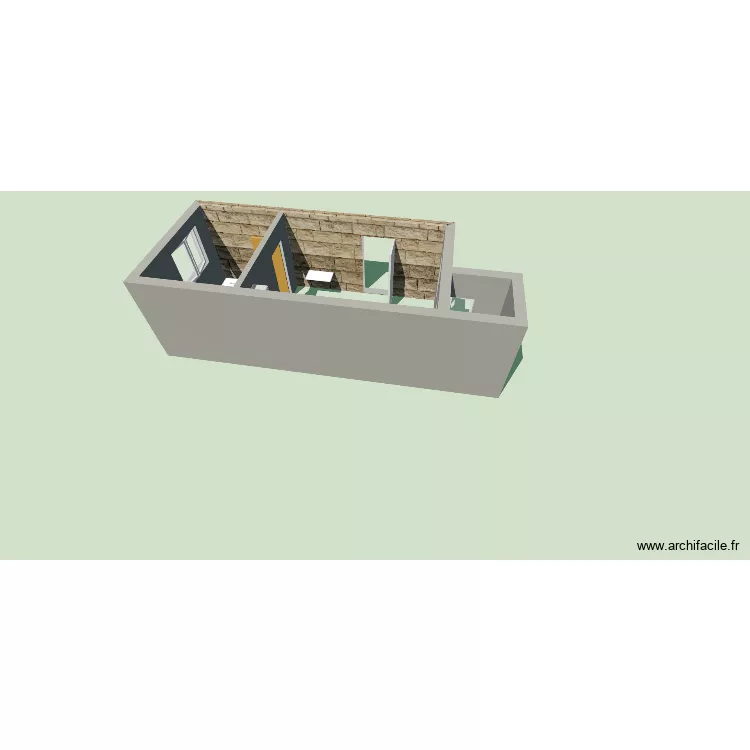 rdc lolo. Plan de 1 Pièce et 7 m² rdc lolo. Plan de 1 Pièce et 7 m²
