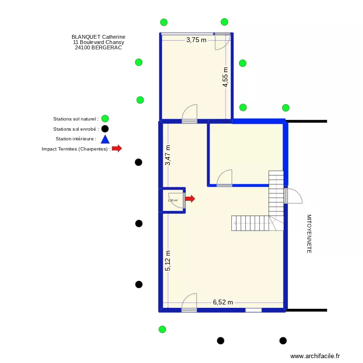 BLANQUET. Plan de 4 et 81 m² BLANQUET. Plan de 4 et 81 m²
