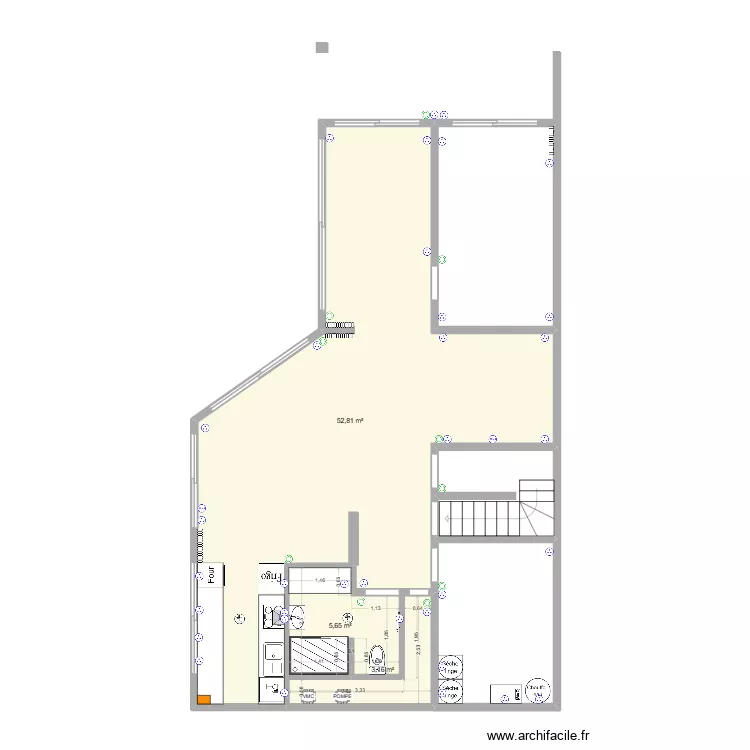 appart annie. Plan de 6  et 90 m²