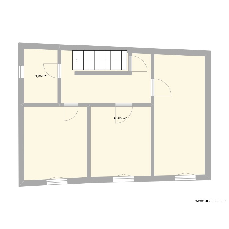 Wep3. Plan de 2 pièces et 48 m2