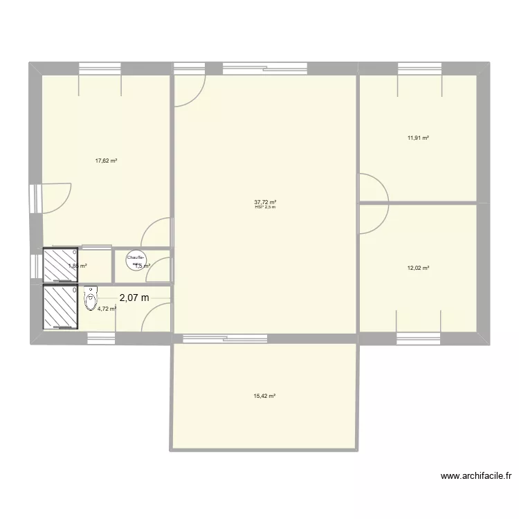 PLAN MAISON LONS. Plan de 8 Pièces et 103 m²