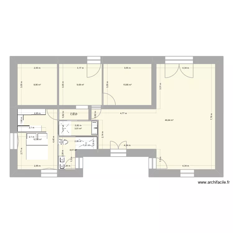 Projet 3 mars. Plan de 21 et 306 m² Projet 3 mars. Plan de 21 et 306 m²