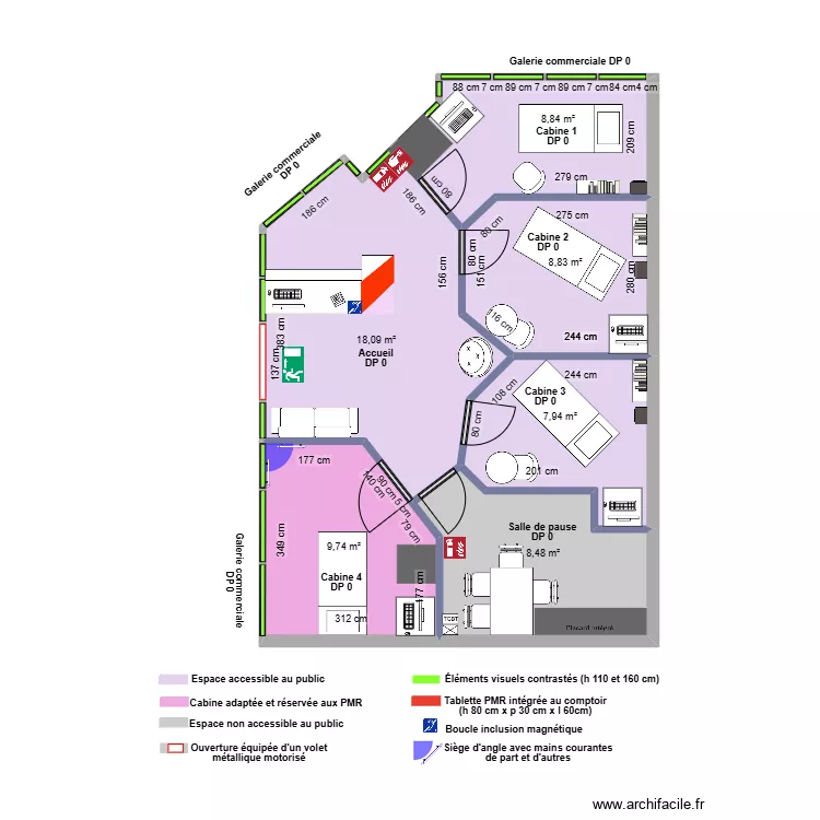 BEAUTY EXPRESS APRES TRAVAUX ET AMENAGEMENTS. Plan de BEAUTY EXPRESS APRES TRAVAUX ET AMENAGEMENTS. Plan de