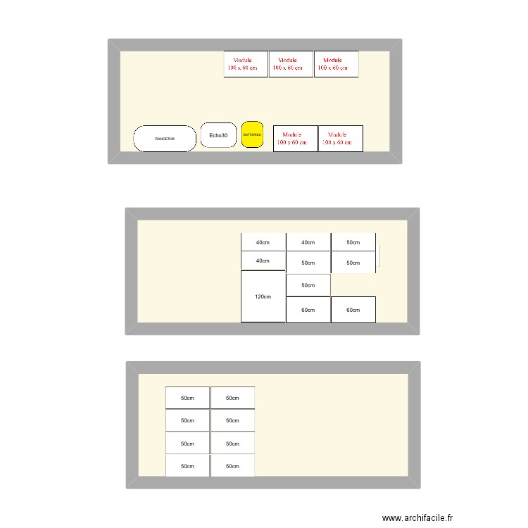 EBC. Plan de 3 pièces et 41 m2