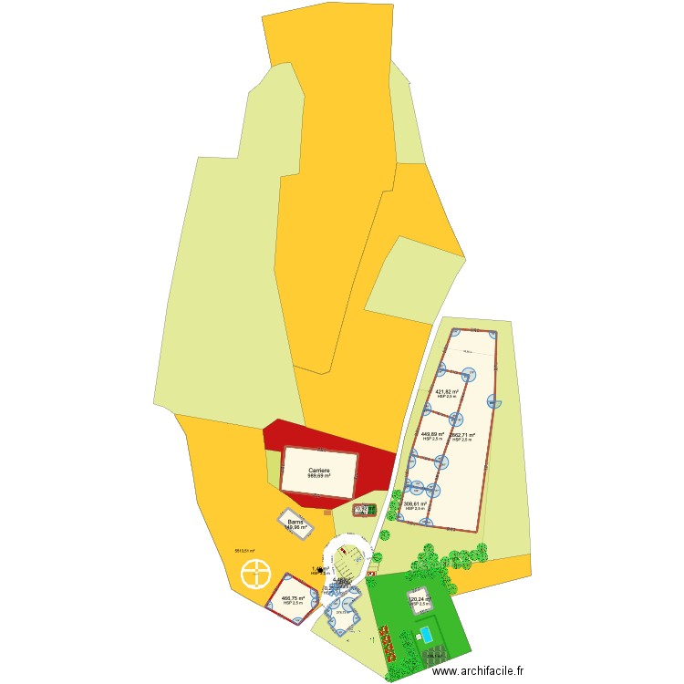 Domaine de S. Plan de 15 pièces et 2020 m2
