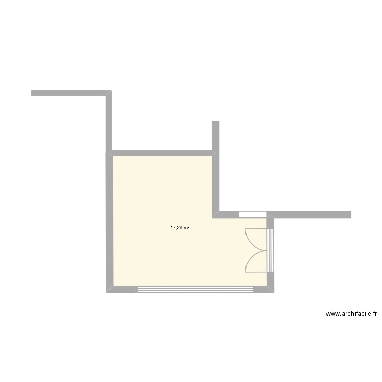 Maison1. Plan de 1 pièce et 17 m2