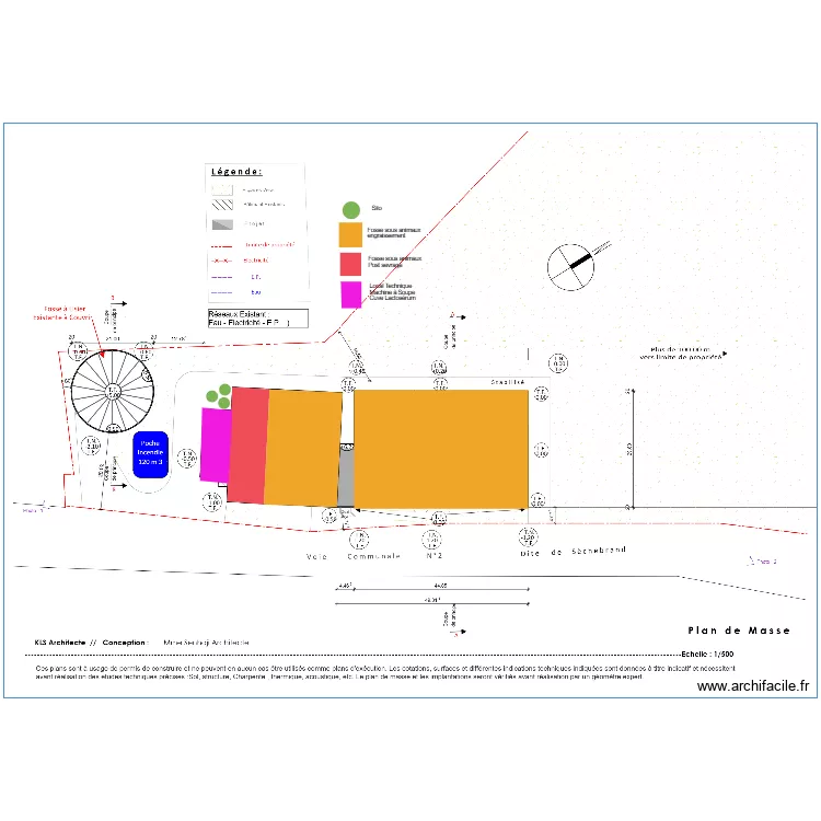 Zone &agrave; risques SCEA Porcs du Plateau. Plan de 