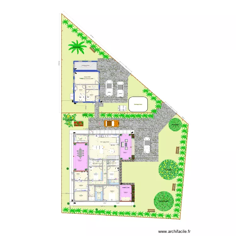 Maison 333-303-1 STM - Bungalow. Plan de 26 et 274 m² Maison 333-303-1 STM - Bungalow. Plan de 26 et 274 m²