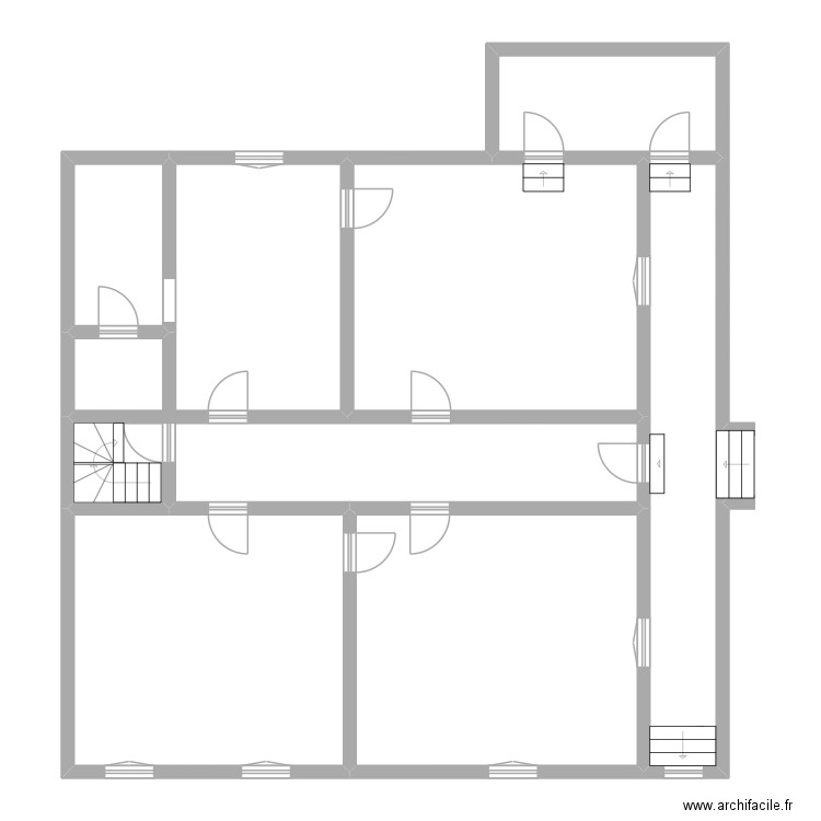 CLOUTEAU_J2_RDC. Plan de 8 pièces et 135 m2