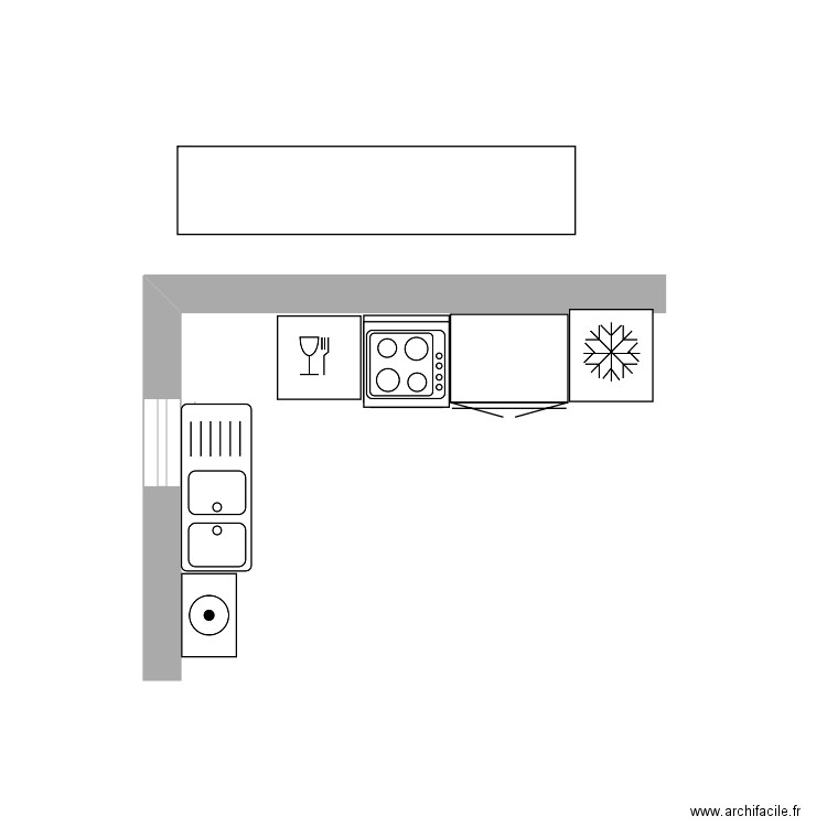 Cuisine. Plan de 0 pièce et 0 m2