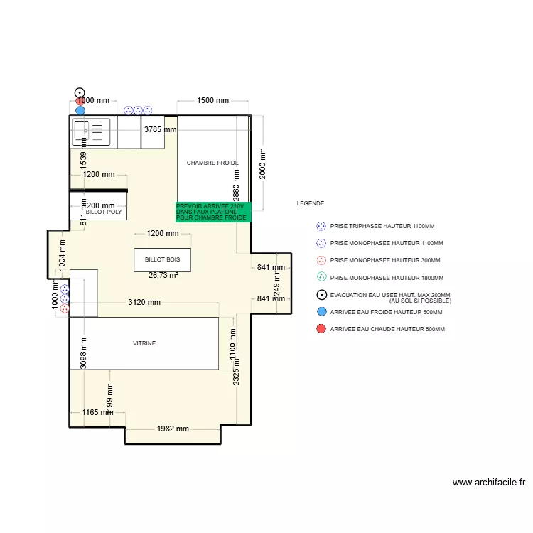 JUJURIEUX. Plan de 1  et 27 m²