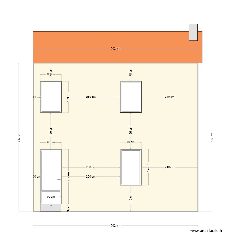 DP4 facade 1 renovation - Plan dessiné par Pourre