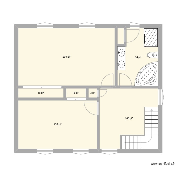 FG-43B. Plan de 7 pièces et 61 m2