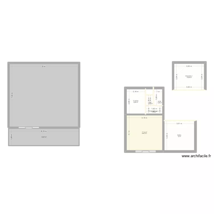 Maison cerisiers. Plan de 9  et 125 m²