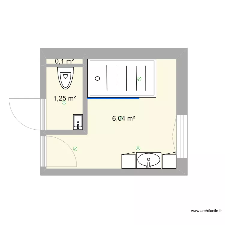 salle de bain 2. Plan de 