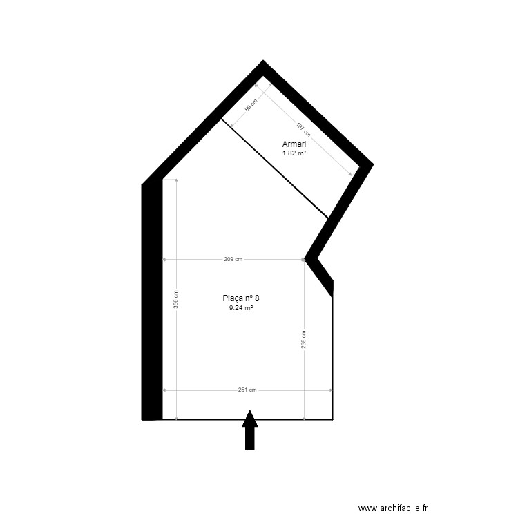 ANYÓS PARK, BLOC D, AP. 8. Plan de 3 pièces et 12 m2