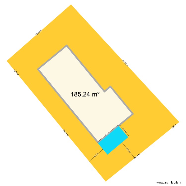 BOIREAU. Plan de 1 pièce et 185 m2