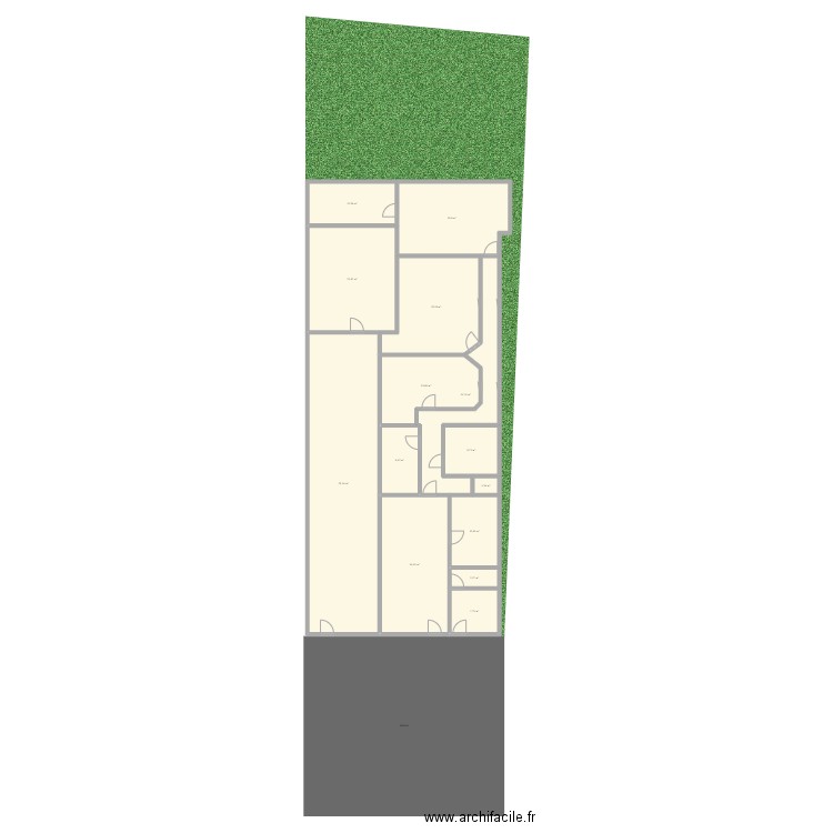 PLANO ANTIGUO CASA. Plan de 14 pièces et 306 m2