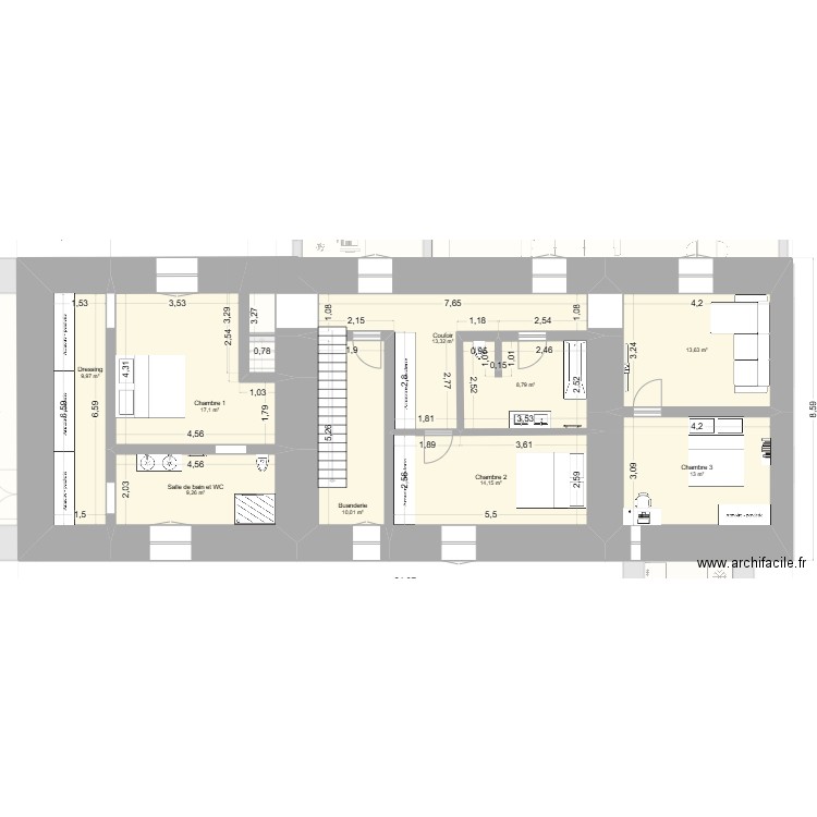 L'ISLE Version 2. Plan de 24 pièces et 424 m2