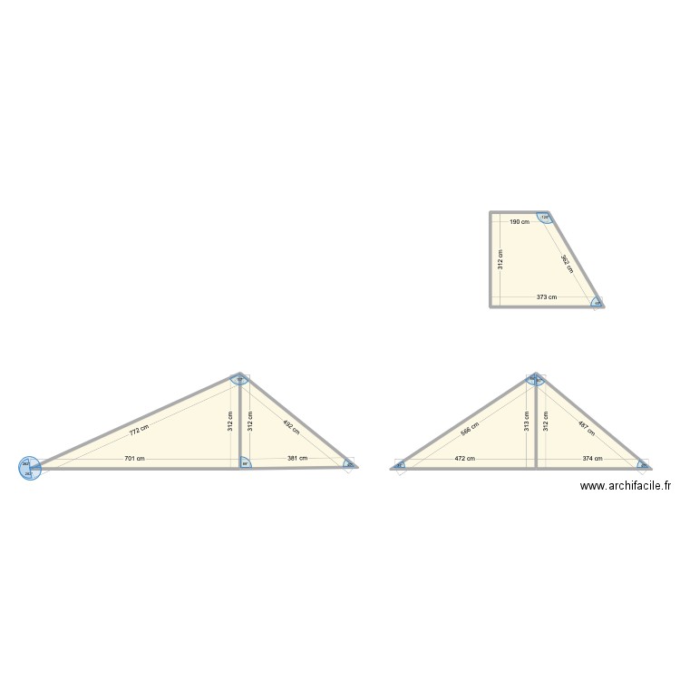 Virieu_toit. Plan de 4 pièces et 39 m2