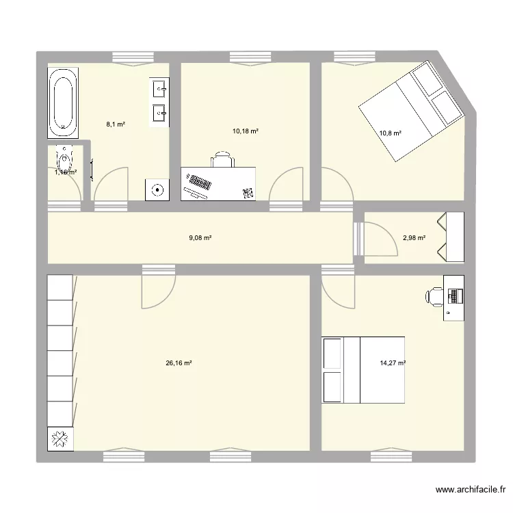 126 route de la reine. Plan de 