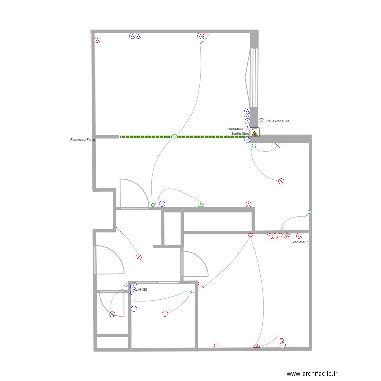 LEVASSORT. Plan de 2 pièces et 3 m2