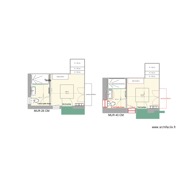 extension nolix. Plan de 4 pièces et 27 m2
