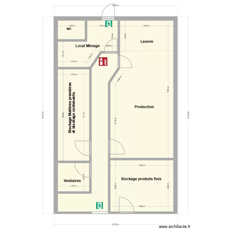 Labo Monastère de la visitation avec côte. Plan de 7 et 63 m² Labo Monastère de la visitation avec côte. Plan de 7 et 63 m²