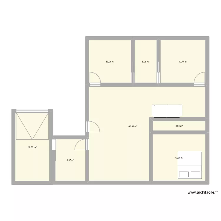Essai maison 1. Plan de 8  et 103 m²