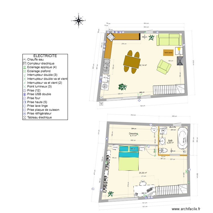 Plan janv2024. Plan de 4 pièces et 69 m2