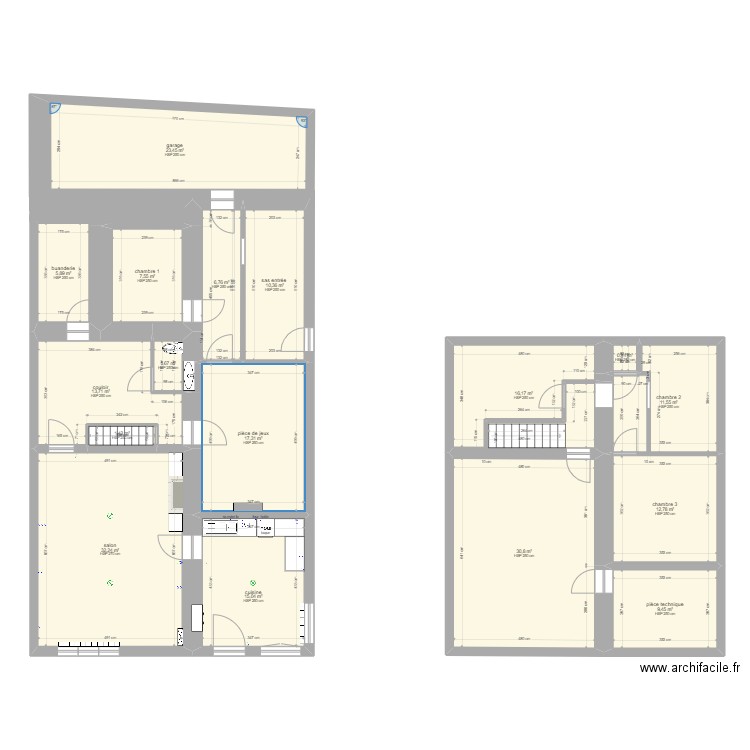 maison vanessa modificationssss. Plan de 17 pièces et 217 m2