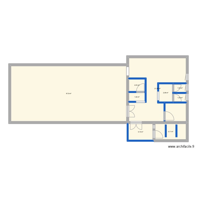 foyer ML Carre. Plan de 9 pièces et 113 m2