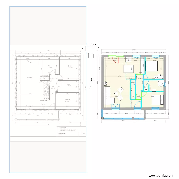 Pied de la Ch&egrave;vre Projet IV. Plan de 