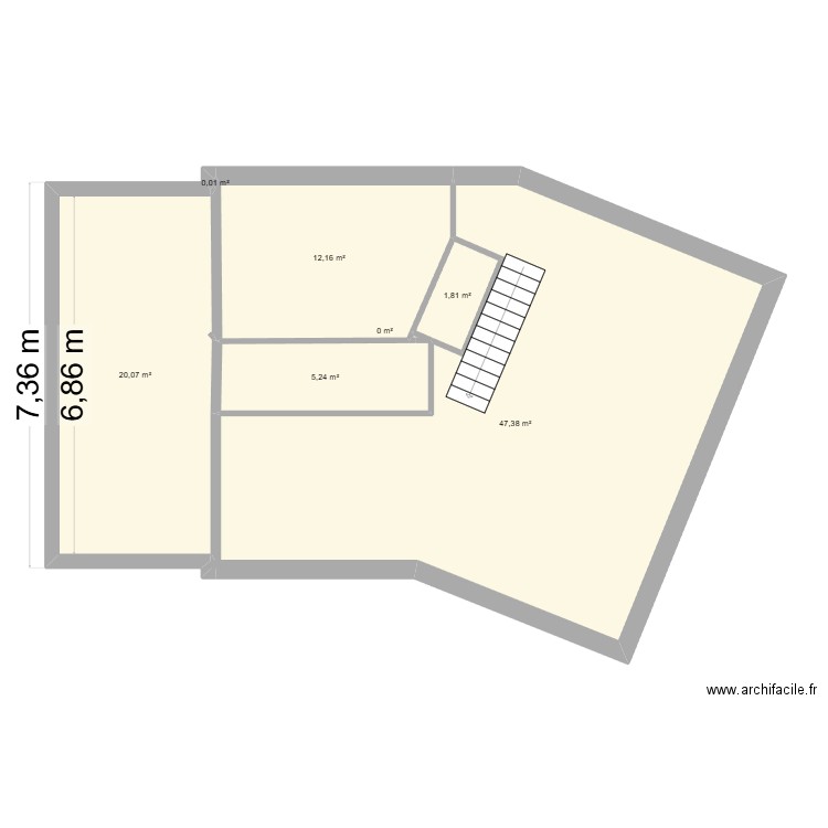 daniel. Plan de 7 pièces et 87 m2