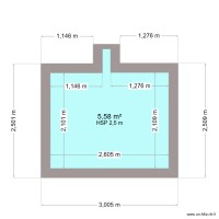 plan de la fosse existante / coupe A