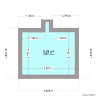 plan de la fosse existante / coupe A