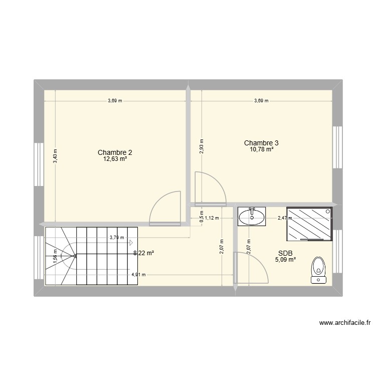1er. Plan de 0 pièce et 0 m2