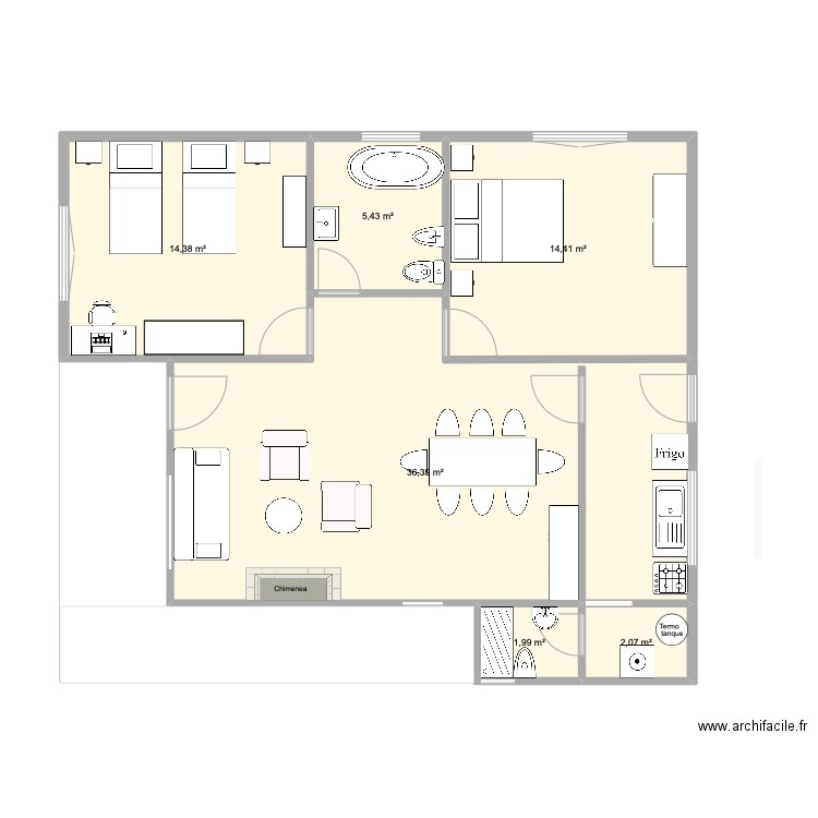 Casa Funes. Plan de 0 pièce et 0 m2