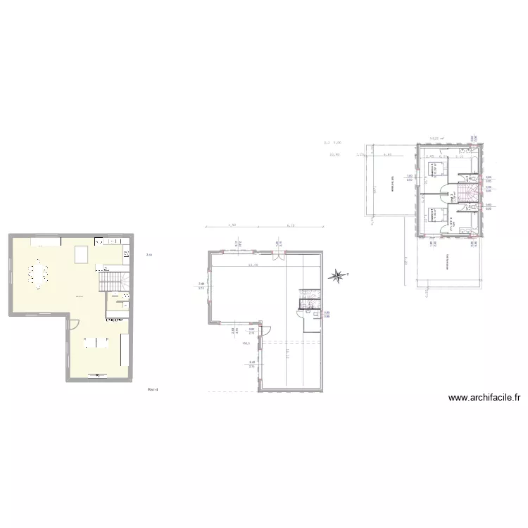 principal. Plan de 1  et 110 m²