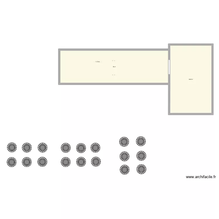 Bel &eacute;tage vide. Plan de 