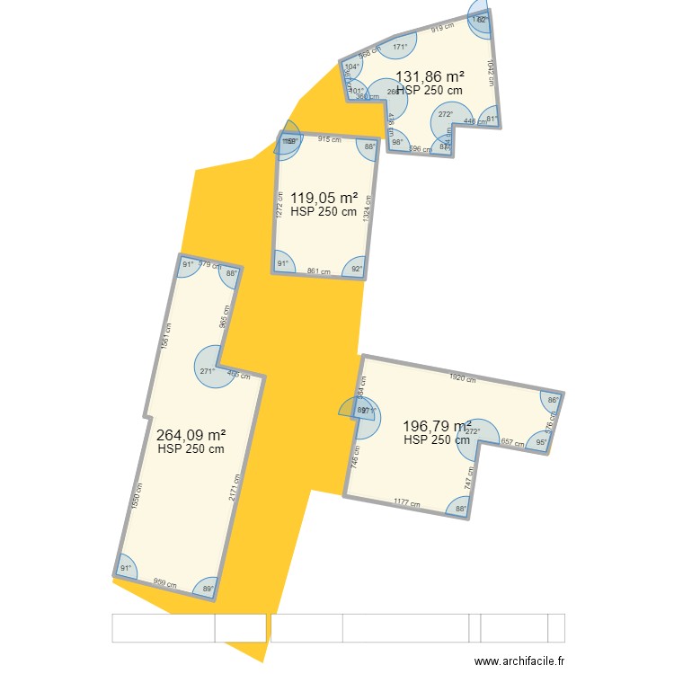 plan cadastre. Plan de 4 pièces et 712 m2